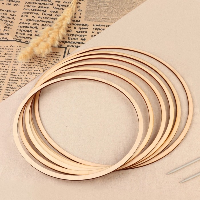 Набор основ для макраме &laquo;Круг&raquo;, d = 30-40 &times; 0,4 см, 6 шт