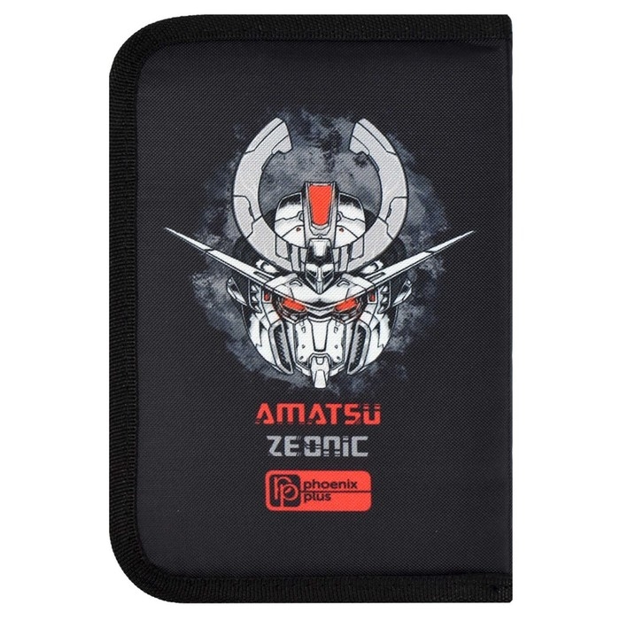 Пенал 1 секция, 133 х 200 х 35 мм, текстильный, Феникс "Робот"