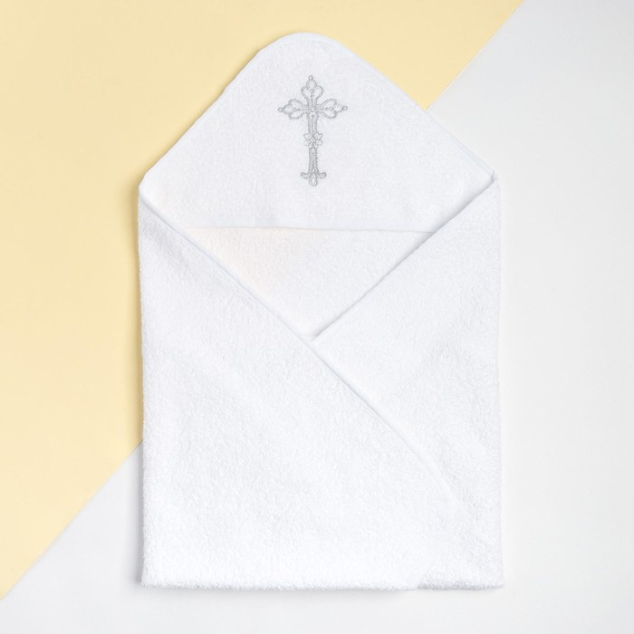 Полотенце крестильное с вышивкой 100% хлопок, 75 х 75 см