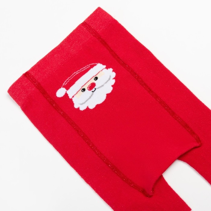 Новый год.Колготки Крошка Я "Дед Мороз", красный, рост 74-80 см