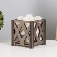 Соляной светильник с диммером "Корзина. Ромб" малый 1,4 кг, 15Вт, 15х12х12 см Соляной светильник с диммером "Корзина. Ромб" малый 1,4 кг, 15Вт, 15х12х12 см