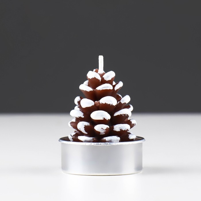 Набор свечи новогодние "Шишка", 3 шт, 4&times;6 см,