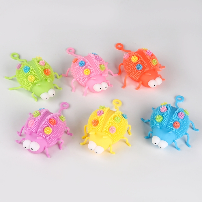 Мяч детский резиновый ёжка световой «Божья коровка», цвета МИКС , в шоубоксе Мяч детский резиновый ёжка световой «Божья коровка», цвета МИКС , в шоубоксе