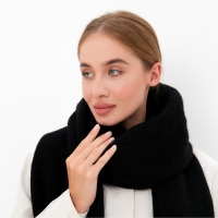 Шарф зимний объемный с кистями MINAKU 210*38+18 см цвет чёрный Шарф зимний объемный с кистями MINAKU 210*38+18 см цвет чёрный