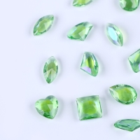 Камешки декоративные для творчества, набор 15 шт., цвет светло-зелёный, камни &mdash; от 6 до 14 мм