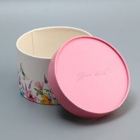 Набор шляпных коробок 3 в 1, упаковка подарочная, &laquo;Акварель&raquo;, 16 х 10, 14 х 9, 13 х 8.5 см