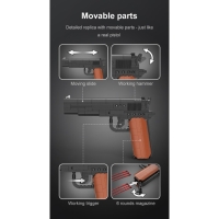 Конструктор Оружие Техно &laquo;Пистолет&raquo;, 332 детали, 6 пуль, стреляет