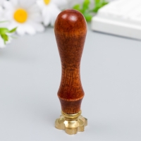 Печать фигурная для сургуча с деревянной ручкой "Подарок" печать - 2,3х2,1 см, ручка 8,2 см   742392