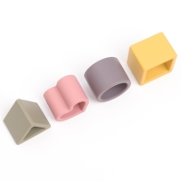 Развивающая игрушка - сортер &laquo;Изучаем фигуры&raquo;, пищевой силикон, цвет бежевый, Mum&Baby