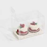 Коробка для капкейка &laquo;Веночки&raquo;, 8 х 16 х 11.5 см, Новый год