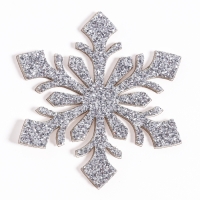 Новый год! Декор &laquo;Снежинки&raquo; на клеевой основе, набор 6 шт., цвет серебро