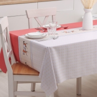 Клеёнка на стол &laquo;Скачки&raquo;, на тканевой основе, рулон 20 метров, ширина 137 см