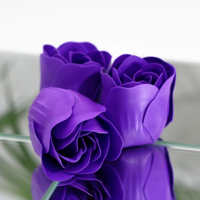 Мыльные розочки, фиолетовые, набор 3 шт Мыльные розочки, фиолетовые, набор 3 шт