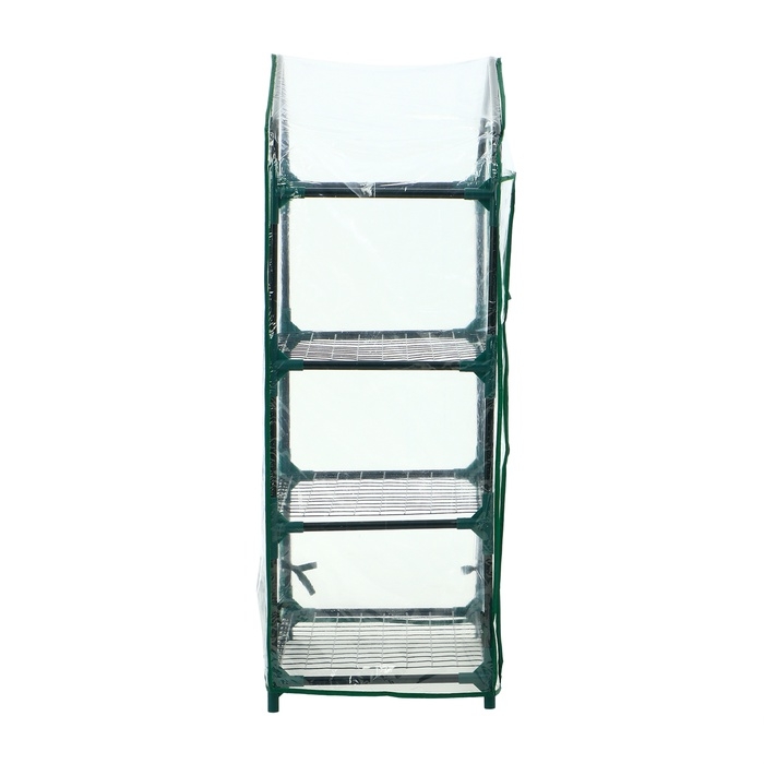 Парник-стеллаж, 3 полки, 110 &times; 40 &times; 65 см, металлический каркас d = 16 мм, чехол плёнка 80 мкм, Greengo