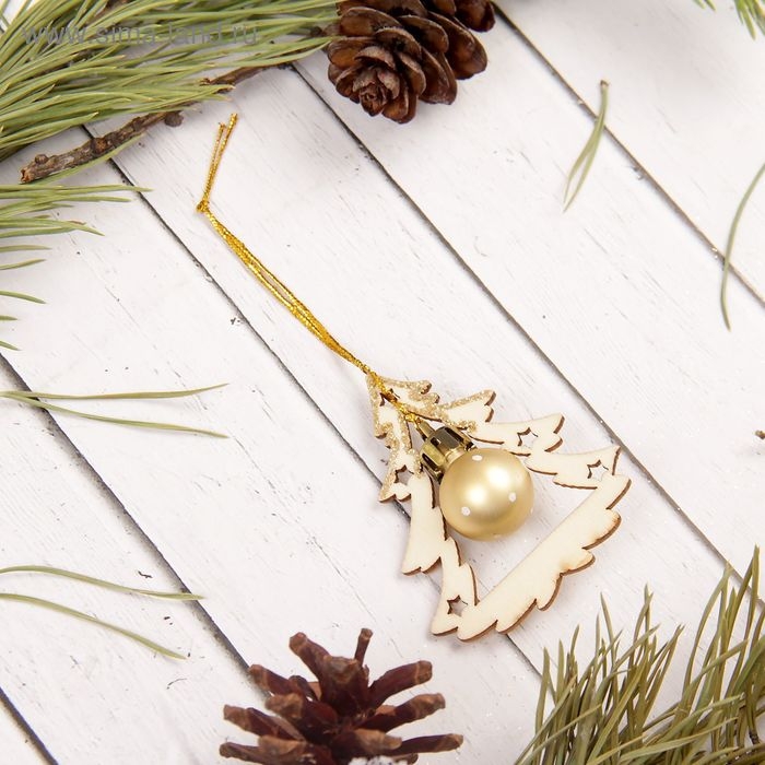 Подвеска новогодняя с елочной игрушкой &laquo;Ёлочка&raquo;