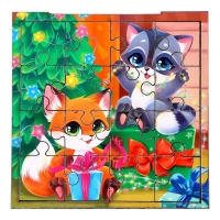 Деревянный пазл &laquo;Новый год! Весёлый праздник&raquo;