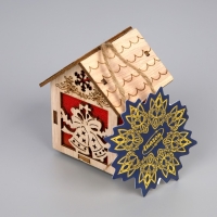 Ёлочная игрушка «Домик с колокольчиками», от батареек, свечение тёплое белое Ёлочная игрушка «Домик с колокольчиками», от батареек, свечение тёплое белое