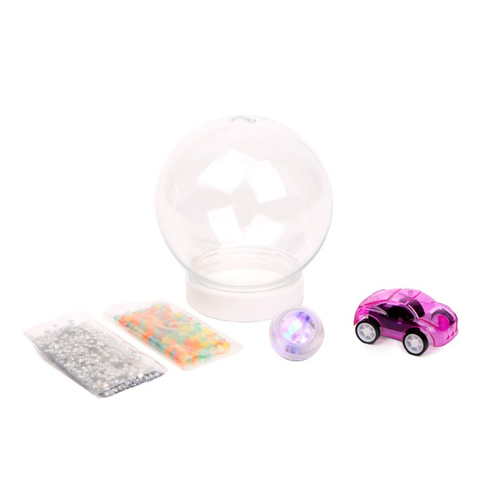 Набор для творчества «Светящийся шар с гидрогелем», машинка цвета МИКС (зелёный, розовый, голубой, красный) Набор для творчества «Светящийся шар с гидрогелем», машинка цвета МИКС (зелёный, розовый, голубой, красный)