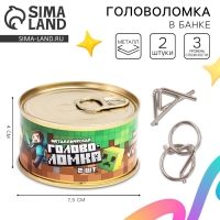 Набор головоломок 2шт "Время играть" ,в банке Набор головоломок 2шт "Время играть" ,в банке