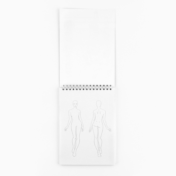 Скетчбук с шаблоном фигуры А5, 40 л &laquo;Девушка в черном&raquo;