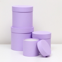 Набор шляпных коробок 4 в 1 "Сиреневый", 20 × 20 ‒13 × 13 см Набор шляпных коробок 4 в 1 "Сиреневый", 20 × 20 ‒13 × 13 см