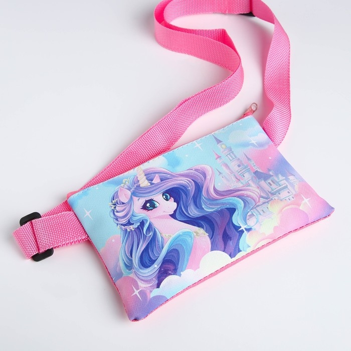 Подарочный набор для девочки «Волшебный единорог», сумка, наклейка, анкета, браслет Подарочный набор для девочки «Волшебный единорог», сумка, наклейка, анкета, браслет