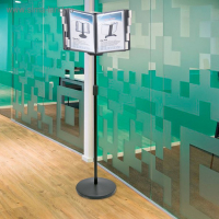 Демосистема напольная на 10 серых панелей А4, BRAUBERG Демосистема напольная на 10 серых панелей А4, BRAUBERG