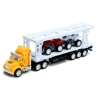 Грузовик инерционный «Автовоз», с 2 квадроциклами, цвет МИКС Грузовик инерционный «Автовоз», с 2 квадроциклами, цвет МИКС