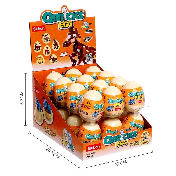 Конструктор в яйце &laquo;Животные&raquo;, 12 видов, МИКС