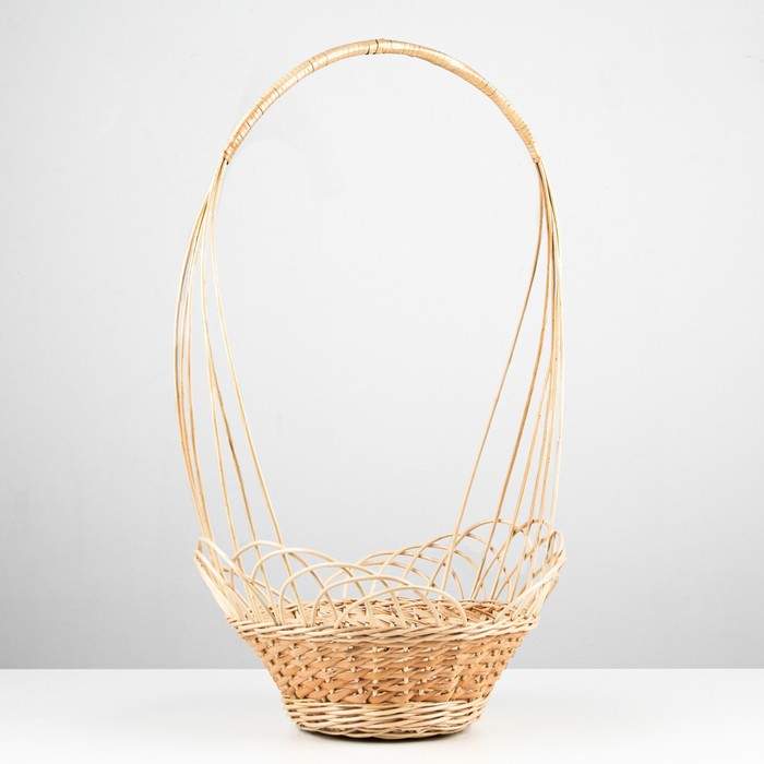 Корзина с веерообразной ручкой, D=27, 51см