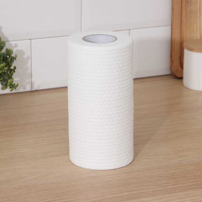 Салфетки для уборки Доляна, рулон, многоразовые, безворсовые,100 шт, 20&times;25 см, цвет белый