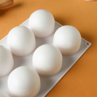 Форма для муссовых десертов и выпечки KONFINETTA &laquo;Шарики&raquo;, 29,7&times;17,4&times;3,7 см, 8 ячеек, цвет белый