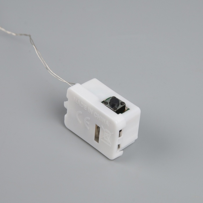 Набор гирлянд &laquo;Нить&raquo; 1 м роса, IP20, серебристая нить, 10 LED, свечение белое, 3 режима, батарейки AG13х3 (в комплекте), 5 шт.