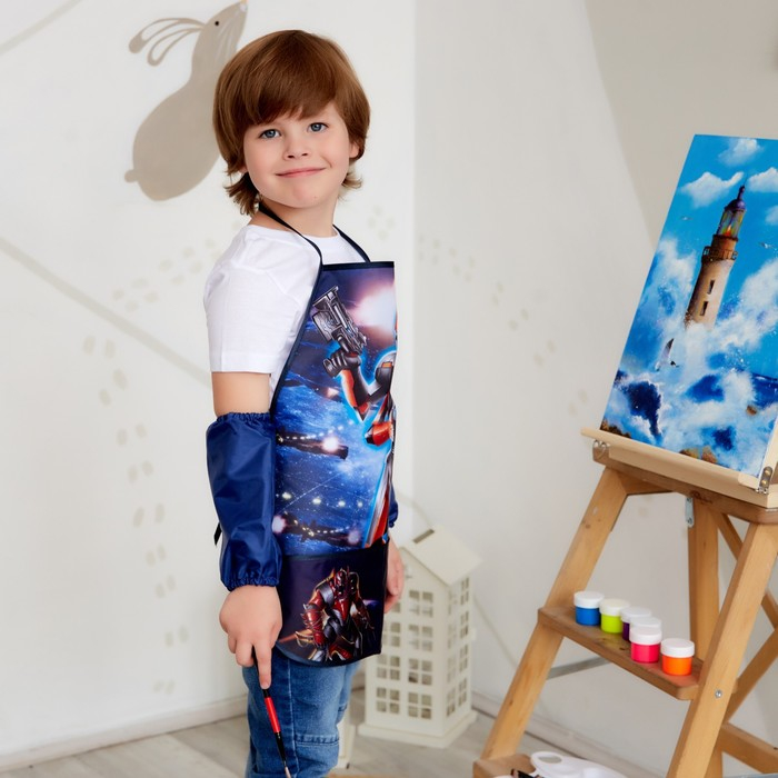 Фартук с нарукавниками детский Этель &laquo;Робот&raquo;, 49 х 39 см