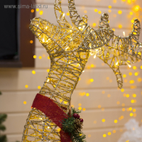 Светодиодная фигура «Олень золотистый» 70 × 120 × 30 см, металл, 220 В, свечение тёплое белое Светодиодная фигура «Олень золотистый» 70 × 120 × 30 см, металл, 220 В, свечение тёплое белое