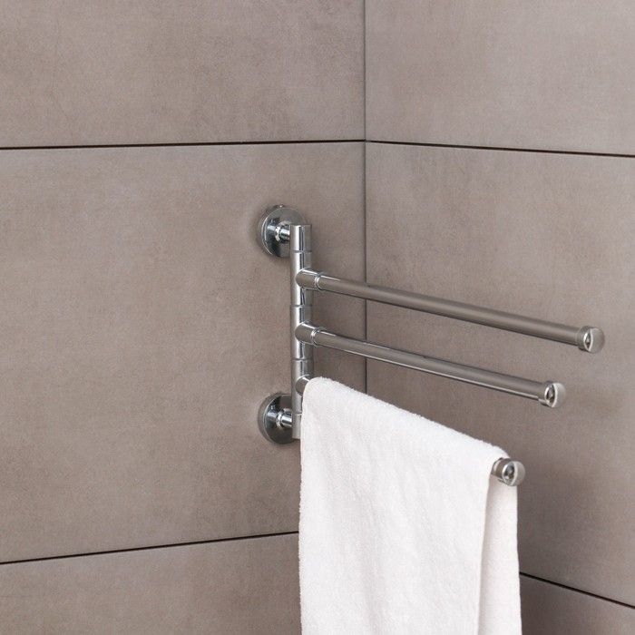 Держатель для полотенец с тремя поворотными панелями Accoona A121-3, цвет хром Держатель для полотенец с тремя поворотными панелями Accoona A121-3, цвет хром