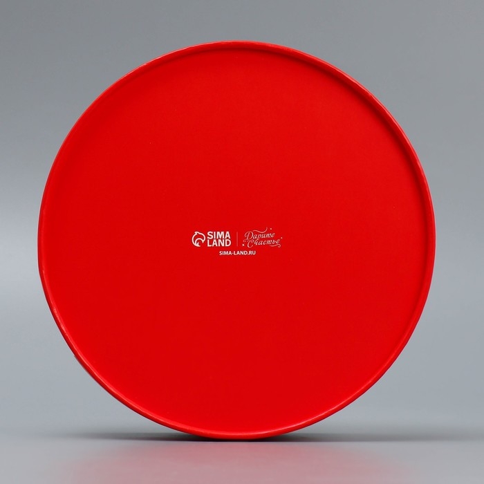 Коробка для макарун тубус с окном &laquo;Новогодняя ботаника&raquo;, 20 х 20 х 5 см, Новый год