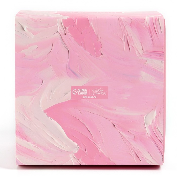 Коробка кондитерская с окном, сундук, &laquo;Нежные краски&raquo;, 20 х 20 х 20 см