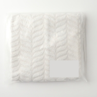 Полотенце махровое Этель "Узор", цв. молочный, 50х90 см, 83% хл, 17% лён, 500 г/м2