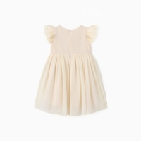 Платье для девочки, MINAKU :Party Dress, цвет молочный, рост 122 см