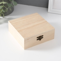 Шкатулка дерево для росписи квадрат "Полосатая" 5х13х13 см Шкатулка дерево для росписи квадрат "Полосатая" 5х13х13 см