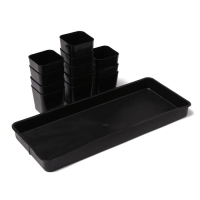 Набор для рассады: стаканы по 300 мл (12 шт.), поддон 43 &times; 18 см, МИКС, Greengo