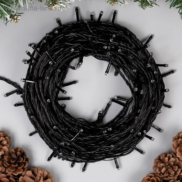 Гирлянда «Нить» 20 м, IP20, тёмная нить, 200 LED, свечение зелёное, 8 режимов, 220 В Гирлянда «Нить» 20 м, IP20, тёмная нить, 200 LED, свечение зелёное, 8 режимов, 220 В