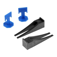 Система выравнивания плитки ЛОМ, зажим 2.5 мм + клин (40+40 шт.), пакет Система выравнивания плитки ЛОМ, зажим 2.5 мм + клин (40+40 шт.), пакет