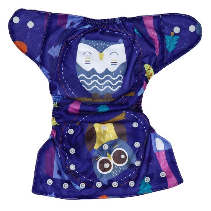Трусики-подгузник, многоразовый &laquo;Совушка&raquo;, цвет фиолетовый, Крошка Я