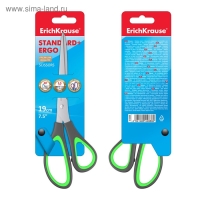 Ножницы Standard+ Ergo, 19 см, лезвия из нержавеющей стали, антискользящие резиновые вставки, ударопрочный пластик, блистер, МИКС Ножницы Standard+ Ergo, 19 см, лезвия из нержавеющей стали, антискользящие резиновые вставки, ударопрочный пластик, блистер, МИКС