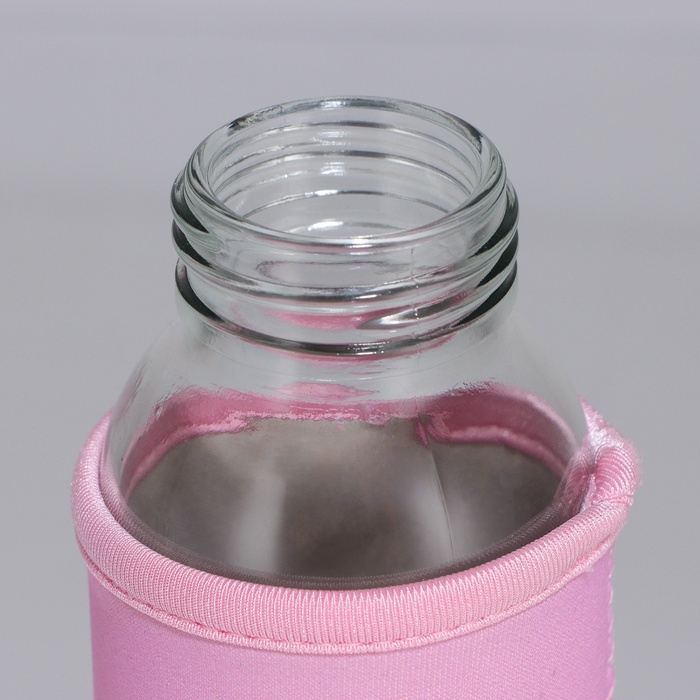 Бутылка стекло в чехле &laquo;Котики&raquo;, 350 мл