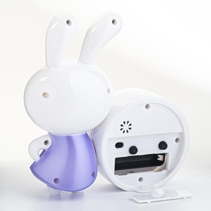 Часы - будильник настольные Часы - будильник настольные "Зайка", плавный ход, циферблат d-8.7 см, 15 х 16 см, АА