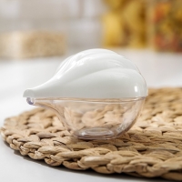 Контейнер для хранения чеснока, 9&times;8,3&times;6,2 см, пластик, белый