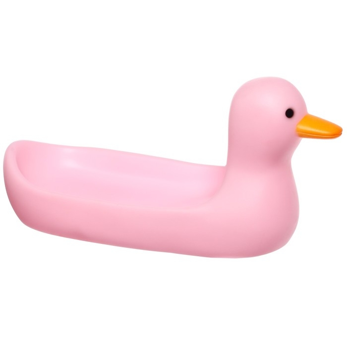Набор резиновых игрушек для ванны &laquo;Мыльница: розовые уточки&raquo;, 4 шт., 14 см, Крошка Я